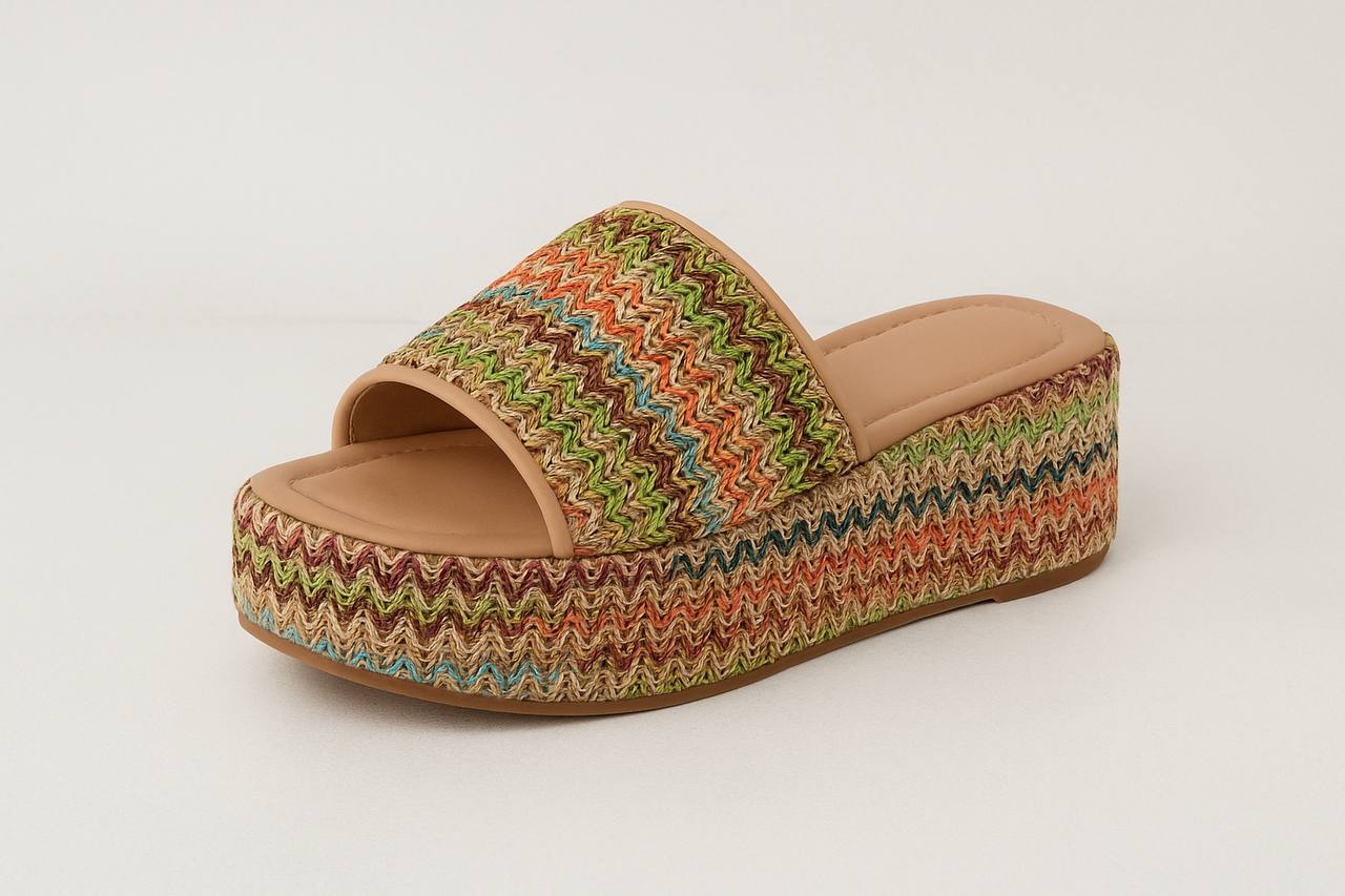 Rainbow Weave Slides