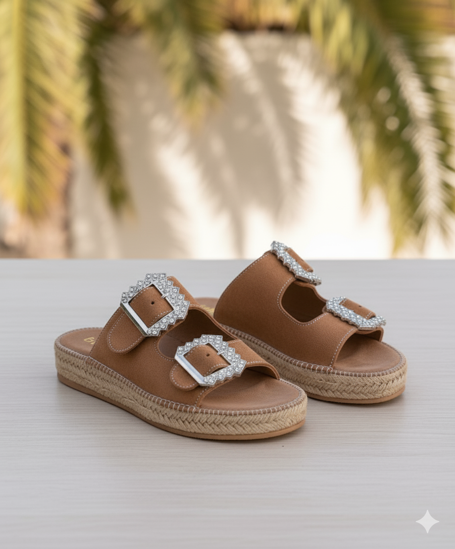 Crystal Charm Sandals