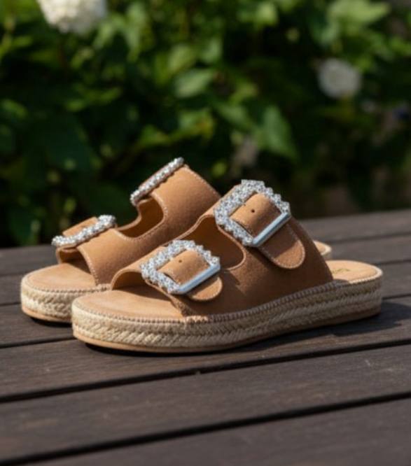 Crystal Charm Sandals