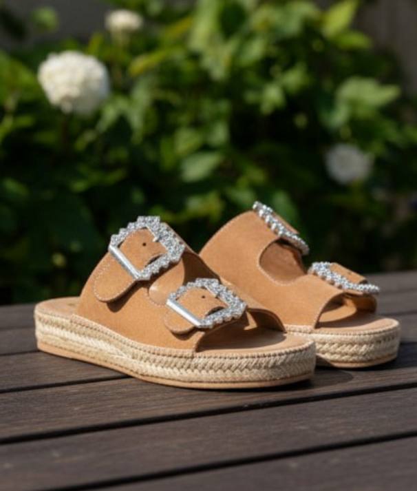 Crystal Charm Sandals