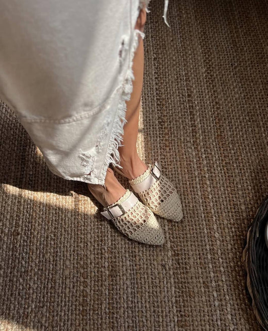 Beige Breeze Mules